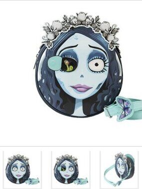 Loungefly Warner Bros. Tim Burton's Corpse Bride Emily Blue Crossbody Bag Purse